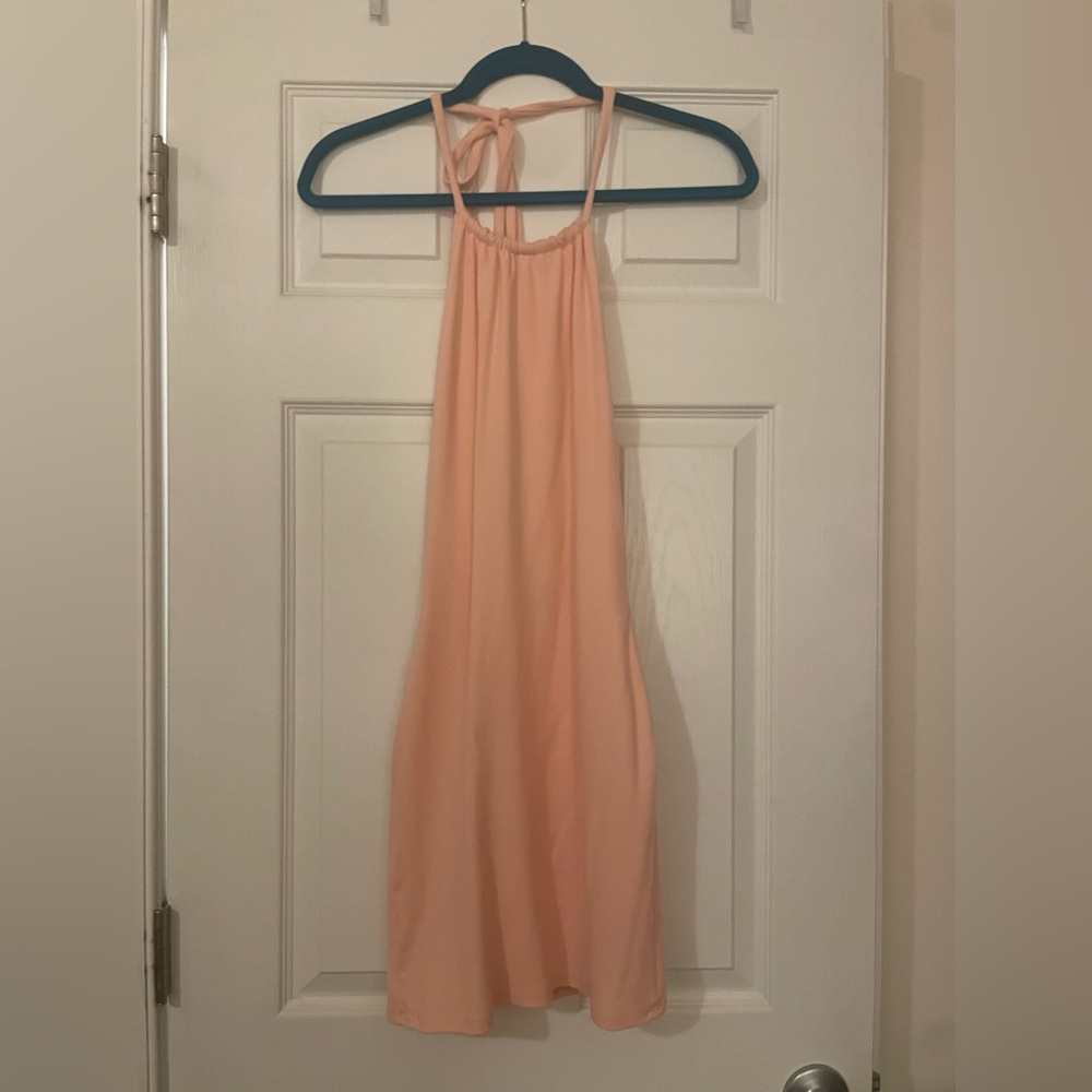 Lulus Peach Halter Open Back Mini Dress size XS